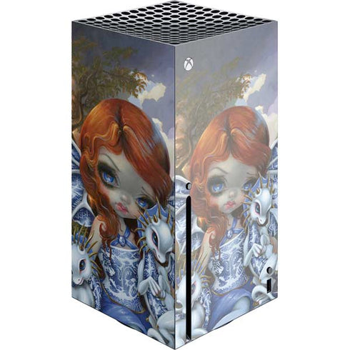Fairy and Dragons with White and Blue Porcelain Wings by Jasmine Becket-Griffith Xbox Series X Skins